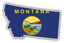 Adesivo adesivo para carro bandeira mapa do estado dos EUA Montana comprar usado  Enviando para Brazil