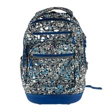 Usado, Mochila rolante ensolarada J World New York para escola e viagem, 17 polegadas azul geo  comprar usado  Enviando para Brazil
