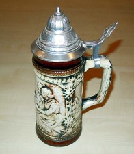 Bierkrug steingut zinndeckel gebraucht kaufen  Selb