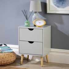 Grey drawer bedside for sale  BLACKBURN