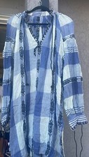 Vestido Free People xadrez estampado bordado manga longa tamanho grande M 798031 comprar usado  Enviando para Brazil