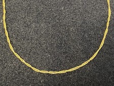 Colar de corrente de ouro amarelo 14K corda torcida 18" ~ 1,43 gramas comprar usado  Enviando para Brazil