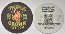 Triple Crown Tattoo, Prag - Bierdeckel "Bring this mat - discount", usado comprar usado  Enviando para Brazil