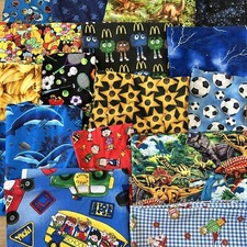 Lote com 15 colchas de tecido de algodão para meninos de até 1 jarda e mais animais esportivos comprar usado  Enviando para Brazil