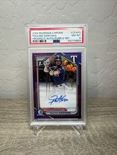 Usado, 2024 Bowman Chrome Paulino Santana roxo refrator automático/250 PSA 8 Rangers comprar usado  Enviando para Brazil