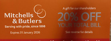 Mitchells butlers vouchers for sale  GLASGOW