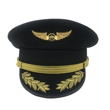 Boné piloto aba grande chapéu capitão de aviação uniforme festa cosplay militar aeroespacial, usado comprar usado  Enviando para Brazil