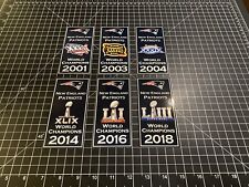 3 tamanhos - New England Patriots 6 decalques de banner campeões do Super Bowl Man Cave comprar usado  Enviando para Brazil