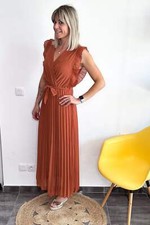 Robe longue plissée d'occasion  La Roche-Posay