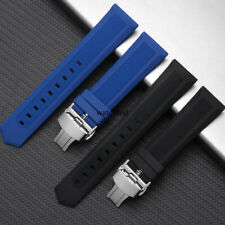 Borracha De Silicone Pulseira De Relógio Prova D 'água Pulseira Strap deploymen Fecho de substituição comprar usado  Enviando para Brazil