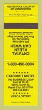 Capa Matchbook - Stardust Motel Rapid City SD Crystal Kleen lavagem de carro, usado comprar usado  Enviando para Brazil