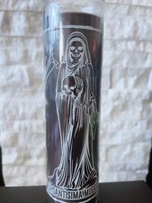 Vela de vidro Santa Muerte 5 dias morte sagrada Veladora - Black Ritual Vela comprar usado  Enviando para Brazil