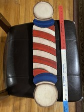 Vara de barbeiro antiga de madeira plana pintada à mão comprar usado Vara de barbeiro antiga de madeira plana pintada à mão comprar usado  Enviando para Brazil