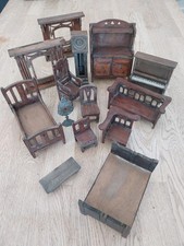 vintage wooden dolls house furniture for sale  BAKEWELL