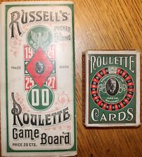 ANTIGUO TABLERO DE JUEGO DE RULETA PLEGABLE DE BOLSILLO RUSSELL DE 1905 Y CARTAS COMPLETO segunda mano  Embacar hacia Argentina