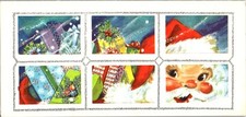 Cartão comemorativo de Natal vintage com moldura de janela prateada Papai Noel, usado comprar usado  Enviando para Brazil
