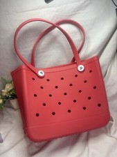 Bolsa tote de praia vermelha média cor doce impermeável ponta lavável à prova d'água nova em folha, usado comprar usado  Enviando para Brazil