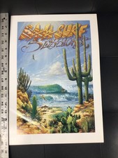 Pôster de surf vintage arte surfista década de 1990 BAJA SURF SESSIONS Bill Ogden ondas do México, usado comprar usado  Enviando para Brazil