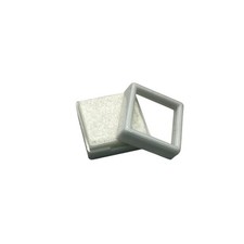 Recipiente caixa de plástico 20 peças 4cm x 4cm x 1,8cm quadrado branco vidro gema display comprar usado  Enviando para Brazil
