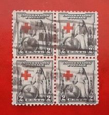 Bloco usado Scott 702 Boston Mass EUA 1931 2c. Roll-On Box Cancel VF/XF 2966 comprar usado  Enviando para Brazil