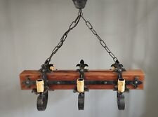 Lustre rustique bois d'occasion  Bais