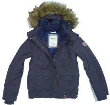 Tommy Hilfiger Kurtka damska rozm. S Logo z futrem Kaptur Niebieska krótka, używany na sprzedaż  PL