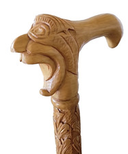 Arte popular esculpida à mão vintage bengala nativa americana ou totem do Alasca? comprar usado  Enviando para Brazil