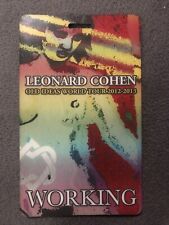 Leonard Cohen "Old Ideas World Tour" Backstage Working Pass 2012/13, usado comprar usado  Enviando para Brazil