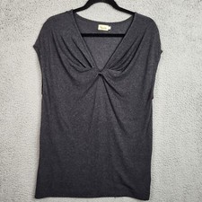 Blusa suéter feminina Maria Filo cinza escuro manga gorro torção frontal tamanho P, usado comprar usado  Enviando para Brazil