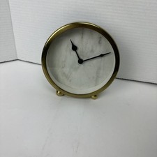 Usado, Relógio de mesa 6" dourado com 'rosto de granito' funciona muito bem comprar usado  Enviando para Brazil