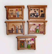 Vintage wooden diorama for sale  WIGAN