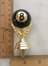 Usado, Preto - #8 Ball Gold Plastic Trophy Topper - 3 1/4" de altura. comprar usado  Enviando para Brazil