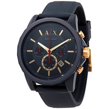 Relógio masculino Armani Exchange Outerbanks cronógrafo quartzo mostrador azul AX1335 comprar usado  Enviando para Brazil