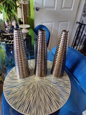 Silver ribbed vases for sale  MELTON MOWBRAY