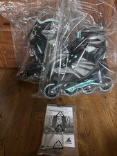 Usado, Rollerblade Zetrablade Feminino Skate Inline, Tamanho 7 Preto/Azul Novo com Etiquetas comprar usado  Enviando para Brazil