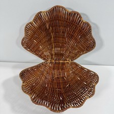 Woven rattan clamshell for sale  ROCHDALE