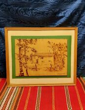 Quadro pirografia paesaggio usato  Vivaro Romano