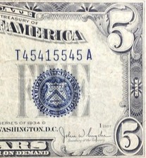 1934d blue silver for sale  Gurnee