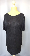 Vestido túnica holgado negro plateado ""esperance PARIS"" Talla L FR44 US12... comprar usado  Enviando para Brazil