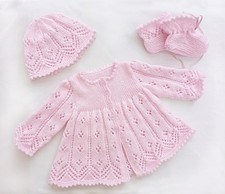 Hand knitted pink for sale  BEDALE