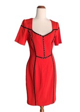 Usado, Vestido painel fita vermelha feminino designer G2 by George Gross tamanho 8 cravejado muito bom estado usado comprar usado  Enviando para Brazil