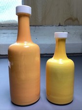 Par de Vaso MCM Gustavsberg Suécia Amarelo e Laranja por Pia Ronndahl Assinado comprar usado  Enviando para Brazil