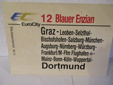 Zuglaufschild eurocity blauer gebraucht kaufen Zuglaufschild eurocity blauer gebraucht kaufen  Velbert