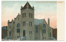 Cartão postal First Baptist Church Owen Sound Ontario Grey County ON 4th Avenue E. comprar usado  Enviando para Brazil