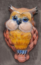 Tableau hibou chouette d'occasion  Bourganeuf