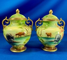 Pair hand painted for sale  Auburn