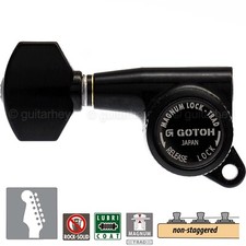 NOVO Gotoh SG381-07 MGTB 6 sintonizadores de bloqueio canhotos em linha preto não escalonado comprar usado  Enviando para Brazil