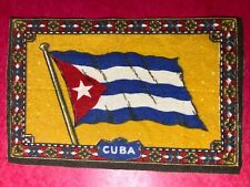 ANTIGA BANDEIRA DE FELTRO PARA CHARUTO DE TABACO CUBA HISTÓRIA MUNDIAL DÉCADA DE 1890 LISTRAS ESTRELA “SEDAS” comprar usado  Enviando para Brazil