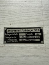 Anhanger typenschild if8 gebraucht kaufen  Georgenthal