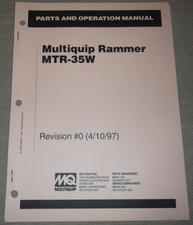 Multiquip mtr 35w for sale  Union